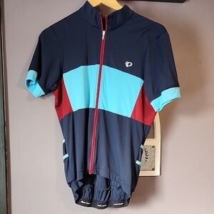 Pearl Izumi Performance Jersey in Navy, Red, and Light Blue